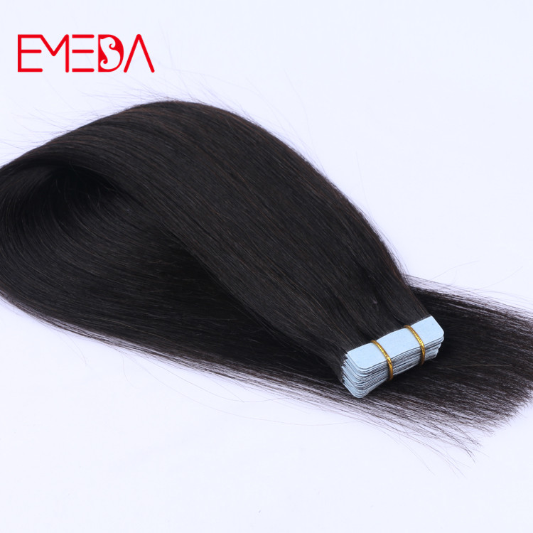 Double drawn virgin cuticle human hair extensions China tape in human hair factory YJ276